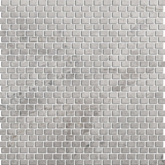 Marble Silver Collection in Silver Polished - Mini Offset Natural Stone