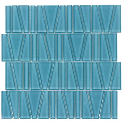 Splash in Fringe Aqua Sea Glass Tile