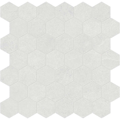Niles in Light Grey Mosaic 2" Hex Tile