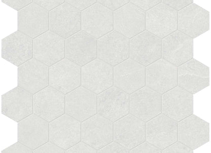 Niles in Light Grey Mosaic 2" Hex