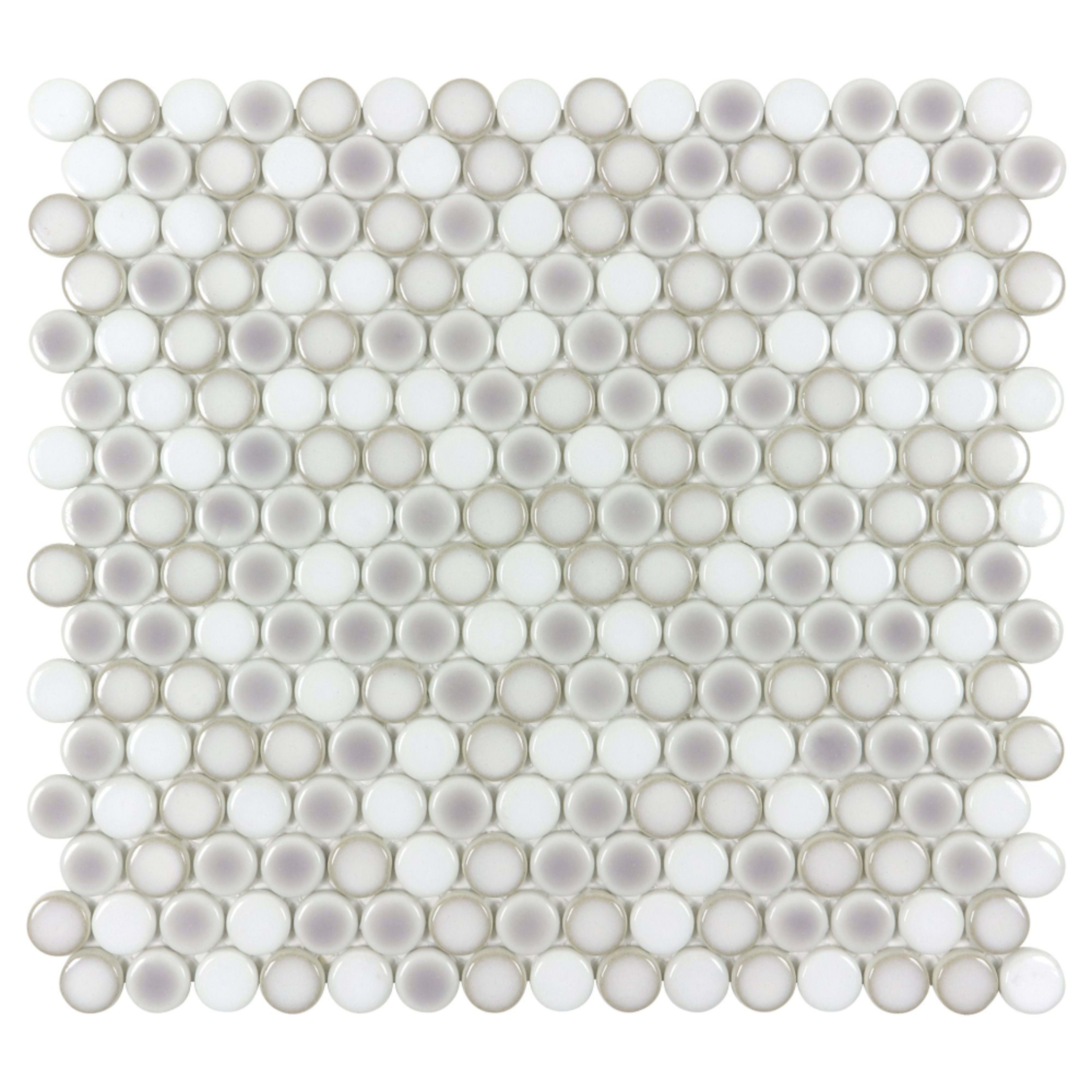 Watercolors in Misty Harbor Glass Tile