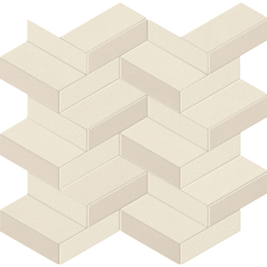 Spectrum in White Mosaic 13x12 Tile