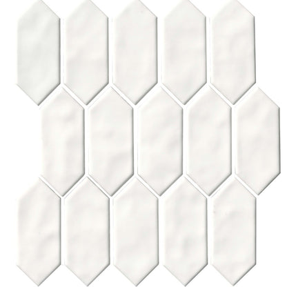Regina in White Mosaic Picket Tile