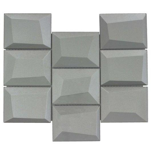 Monet Magic in Foggy Blocks Glass Tile