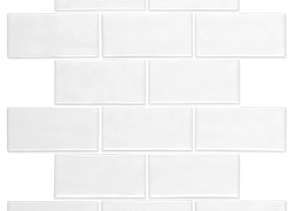 Regina in White Mosaic Brick-Joint
