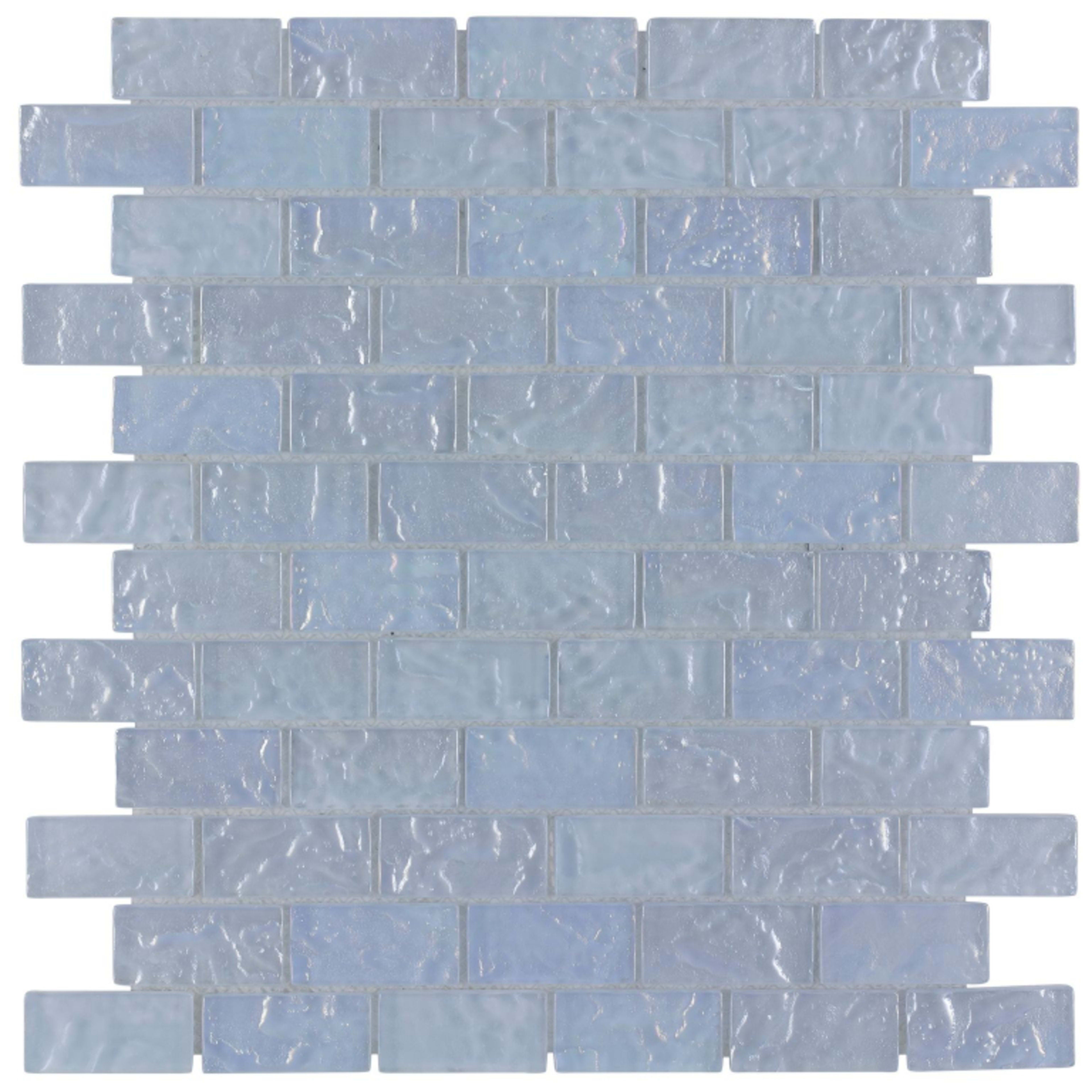Splash in Glacial Seas Glass Tile