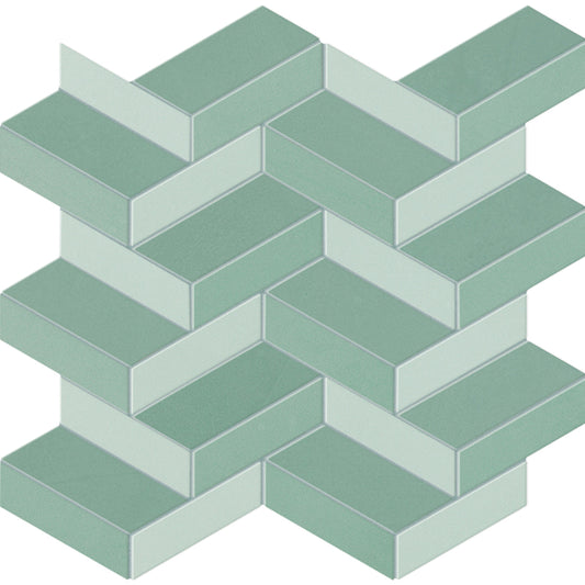 Spectrum in Light Green Mosaic 13x12 Tile