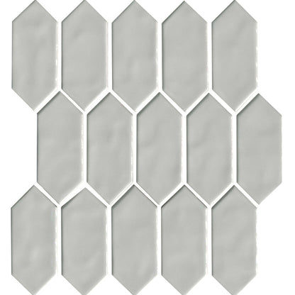 Regina in Light Gray Mosaic Picket Tile