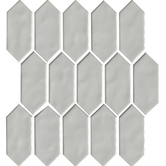 Regina in Light Gray Mosaic Picket Tile