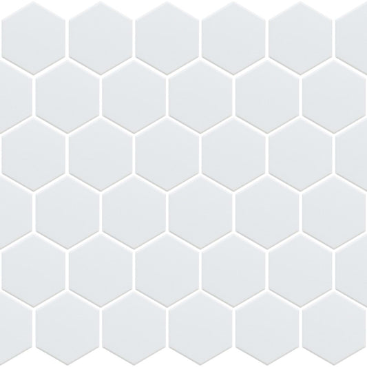 Back to Basics in White Mosaic Hexagon Tile