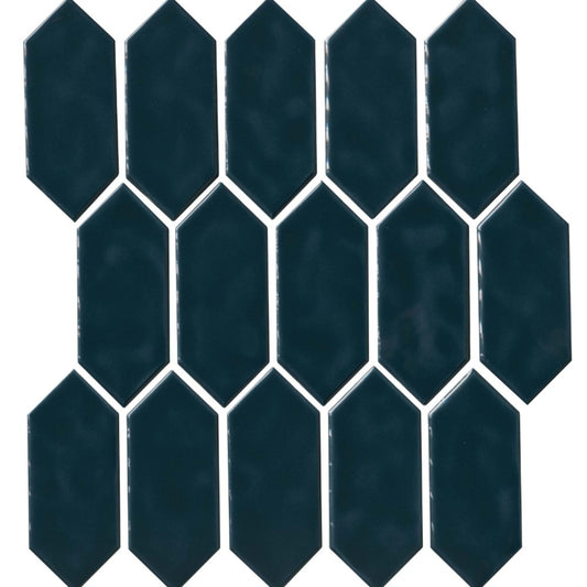 Regina in Dark Blue Mosaic Picket Tile