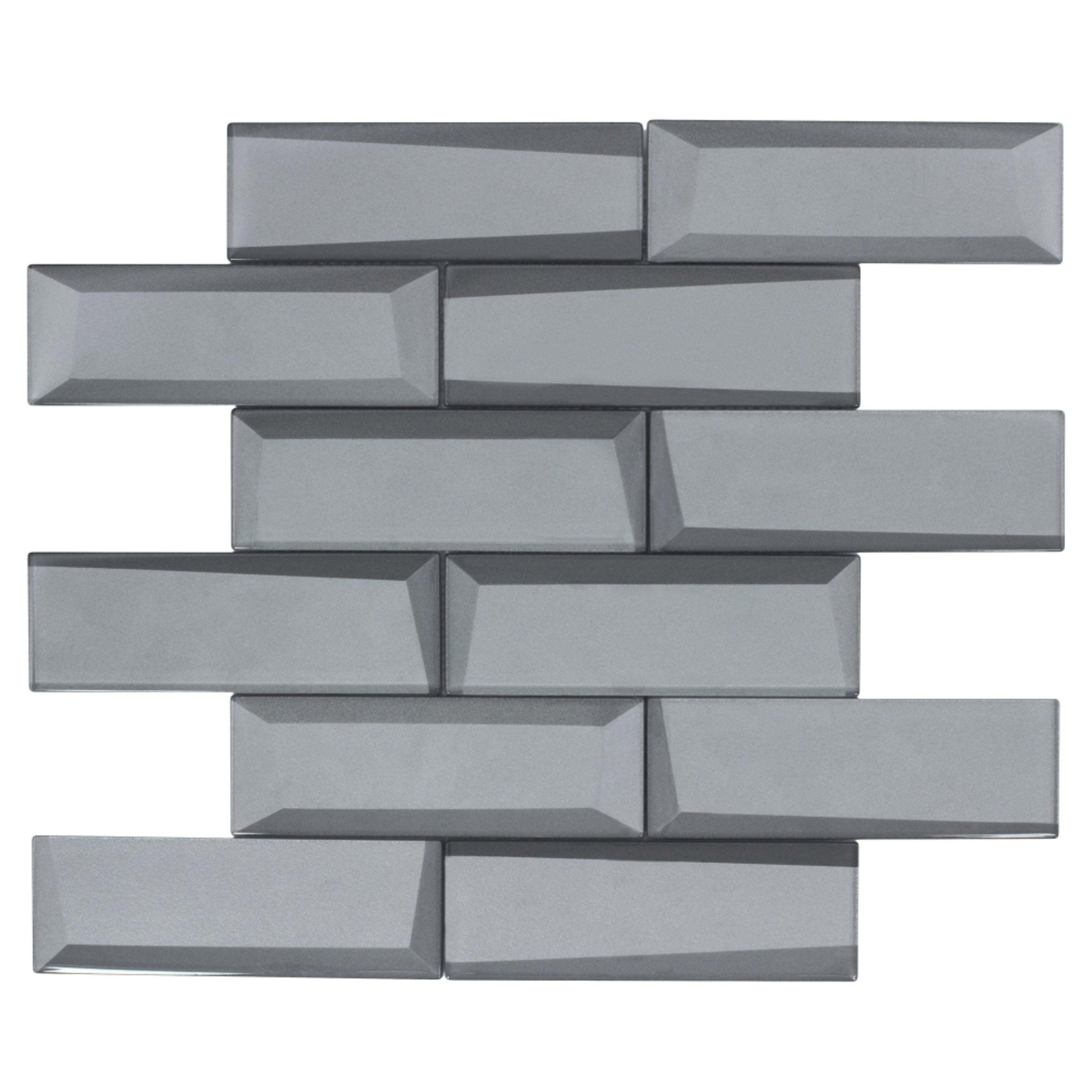 Monet Magic in Foggy Bricks Glass Tile