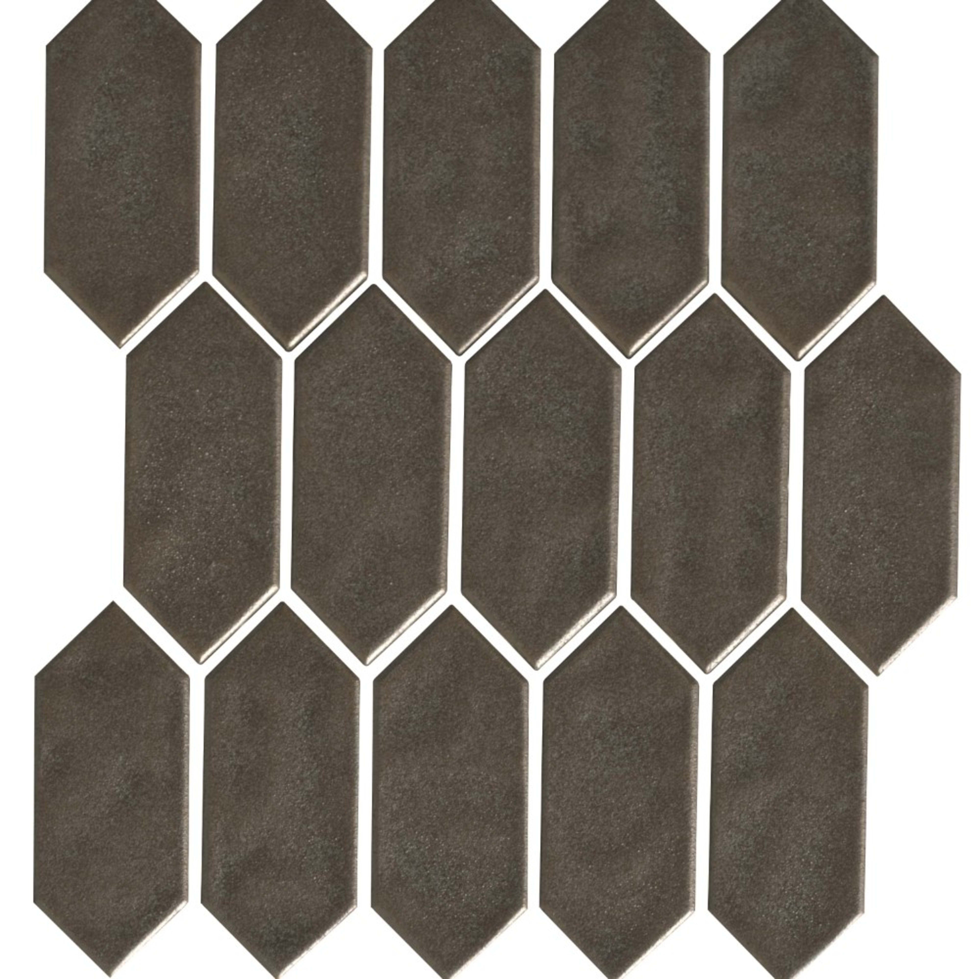 Regina in Dark Gray Mosaic Picket Tile