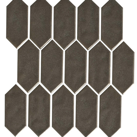 Regina in Dark Gray Mosaic Picket Tile